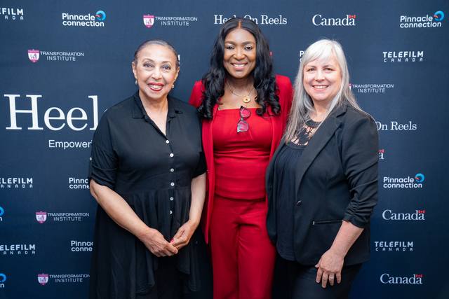 Three guests together at the launch